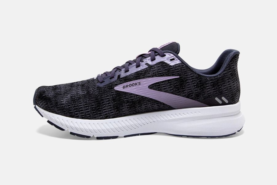 Brooks Launch 8 Road Running Shoes Womens - Black/Purple - SAYOX-8256